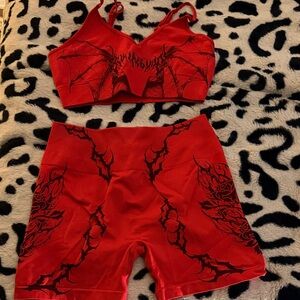 Red Women's Gothic Outfit